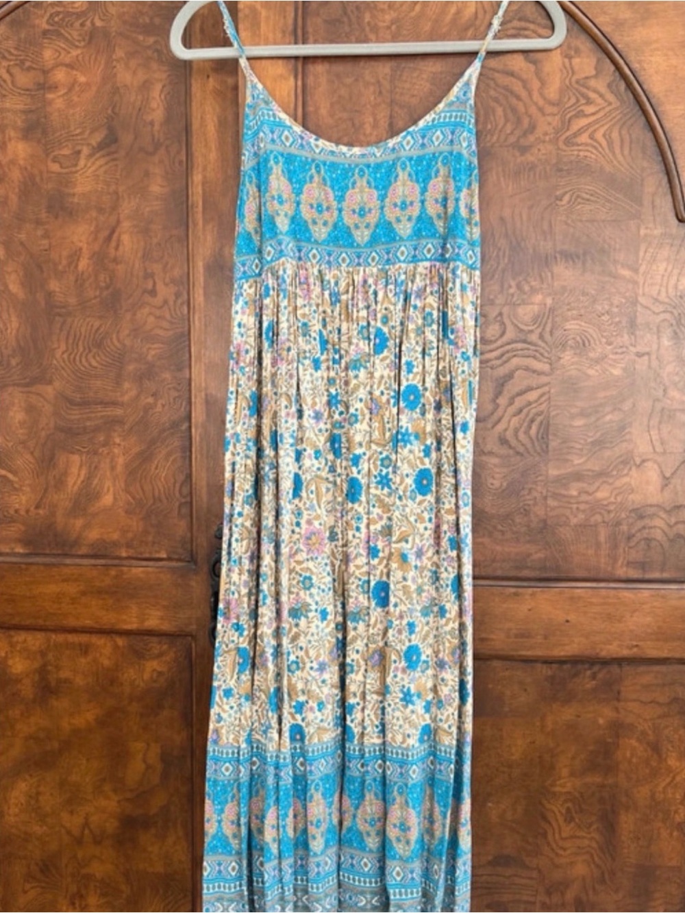 NATURAL LIFE Teal and Cream Floral Dress NWT